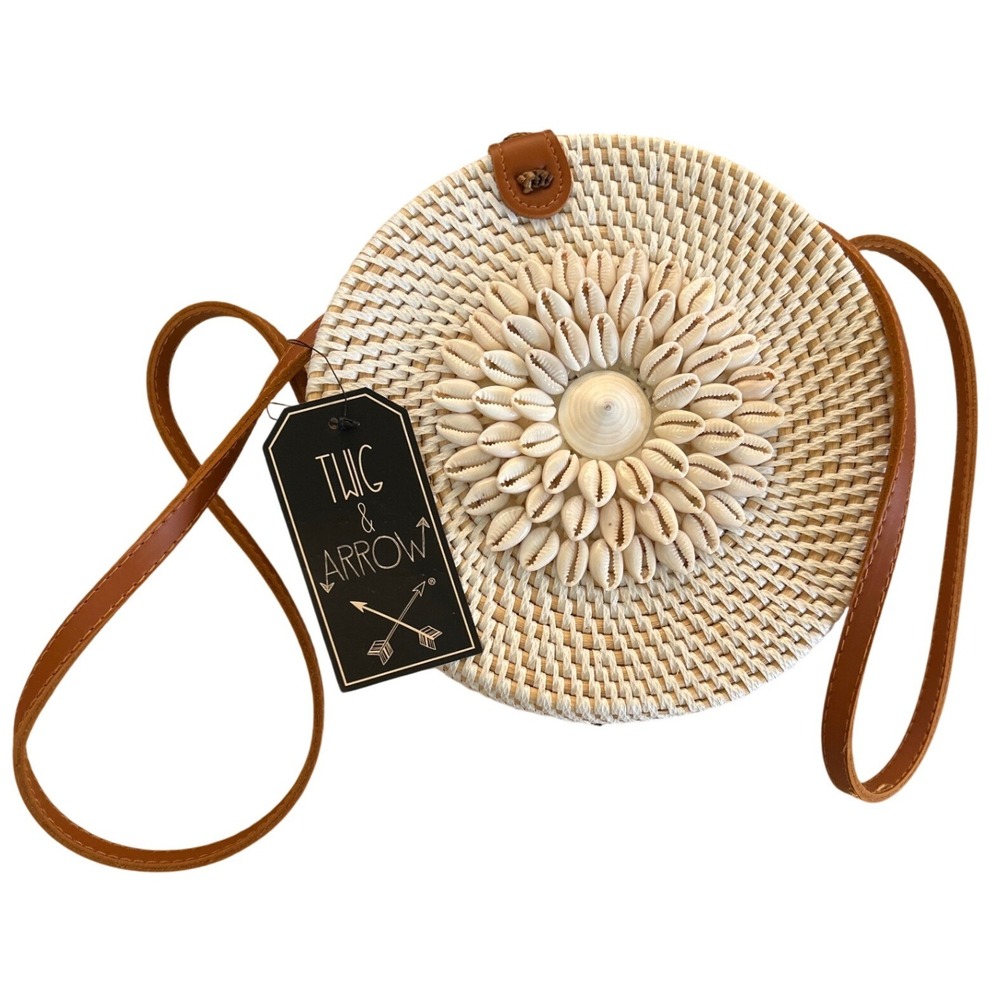 NWT Twig & Arrow Round Crossbody Bag Boho Coastal Beachy Mermaidcore Bohemian